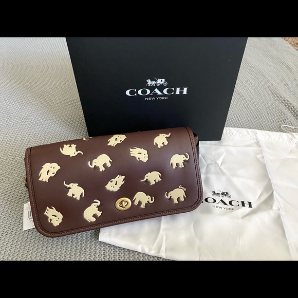 Coach Dinky Belt Bag With Elephant Print NWT - Picture 8 of 12